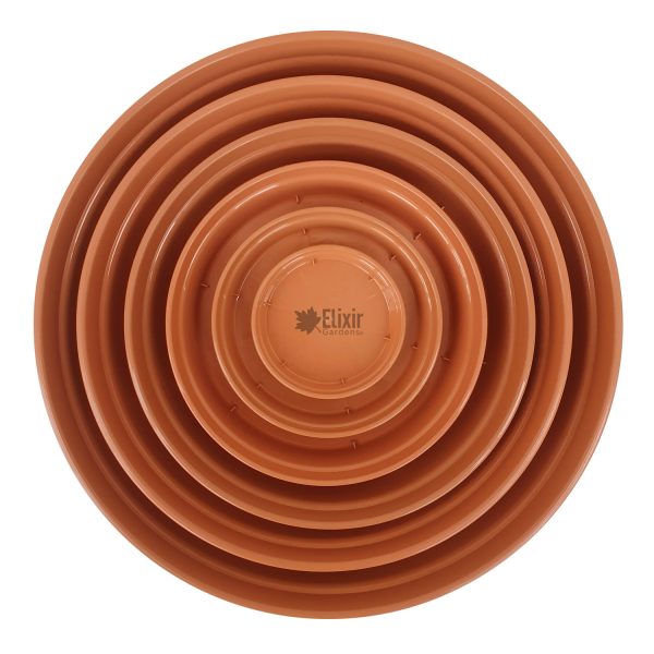 Glossy Plastic Terracotta Saucers