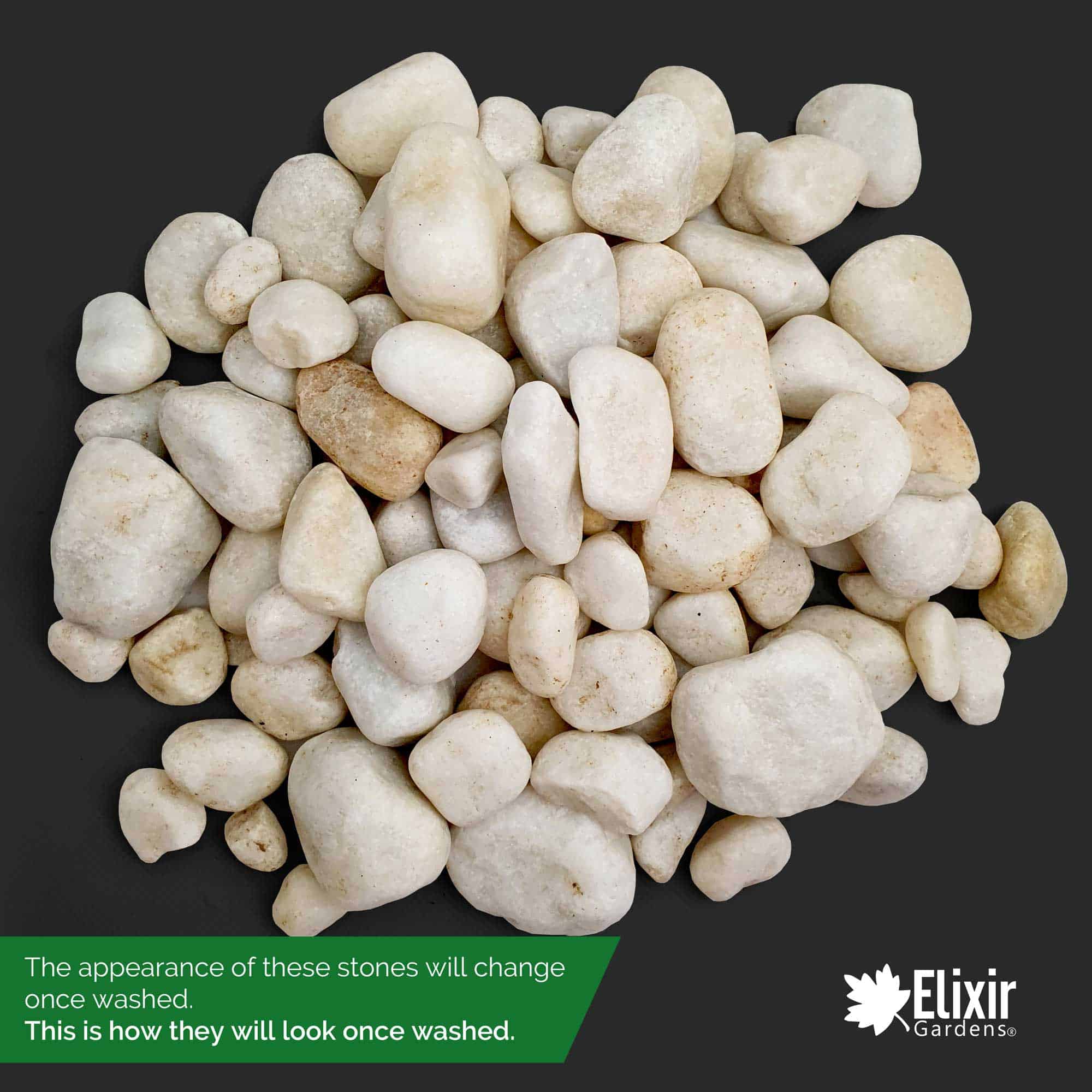 Decorative White Pebbles | Aggregates | Elixir Garden Supplies