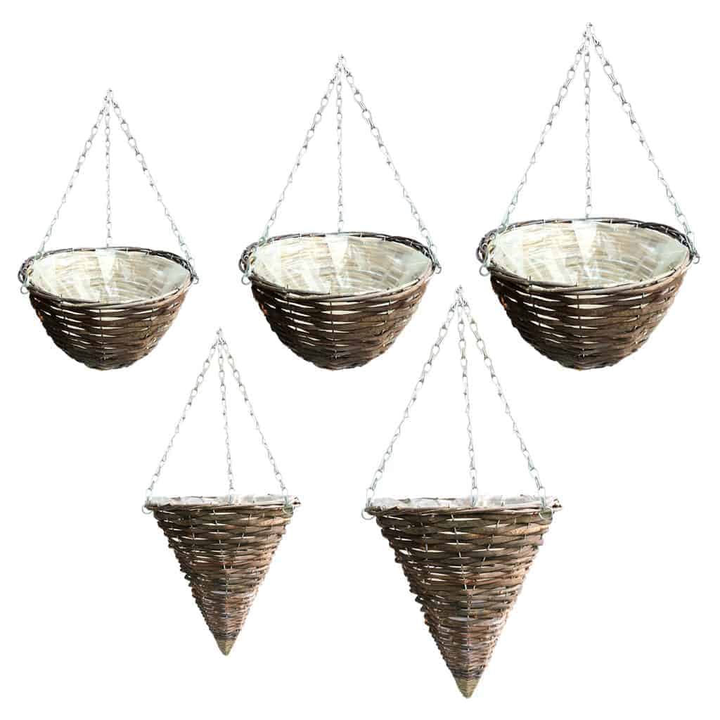 Wicker Rattan Hanging Basket