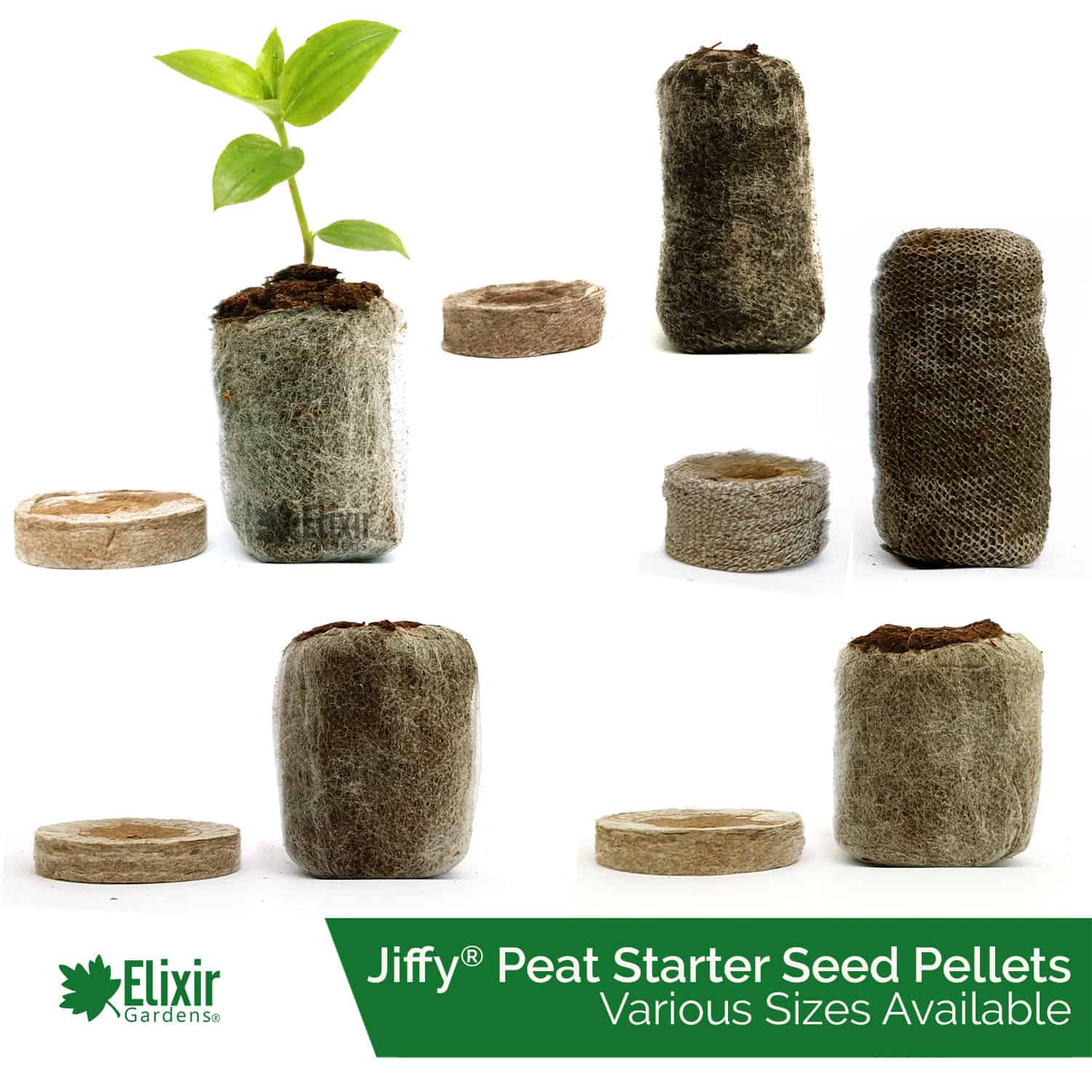 Jiffy 7 Peat Pellets 42 mm Seed Starting Plugs Growing Media #703-1000 Count 