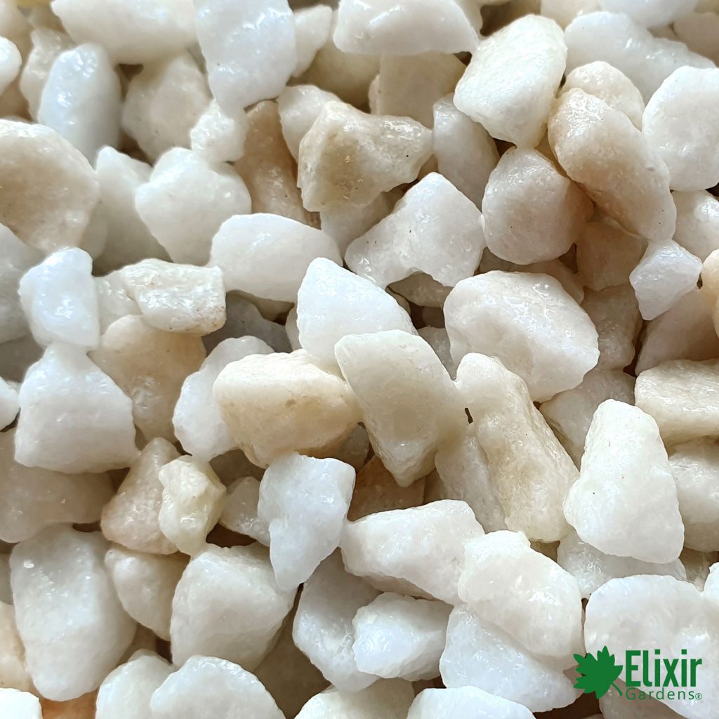 Polar White Marble Chippings | Aggregates | Elixir Garden Supplies