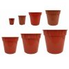 Deep Terracotta Plastic Pots