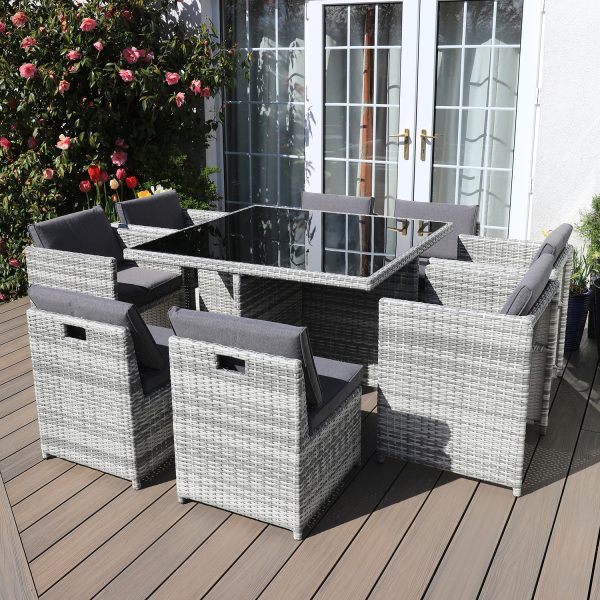 Derwent 8 Seat Cube Dining Set