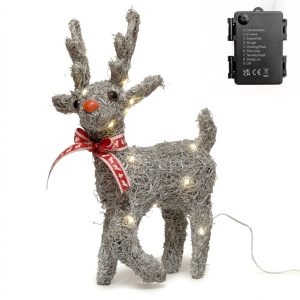 Brushwood Reindeer Frost Effect Lights